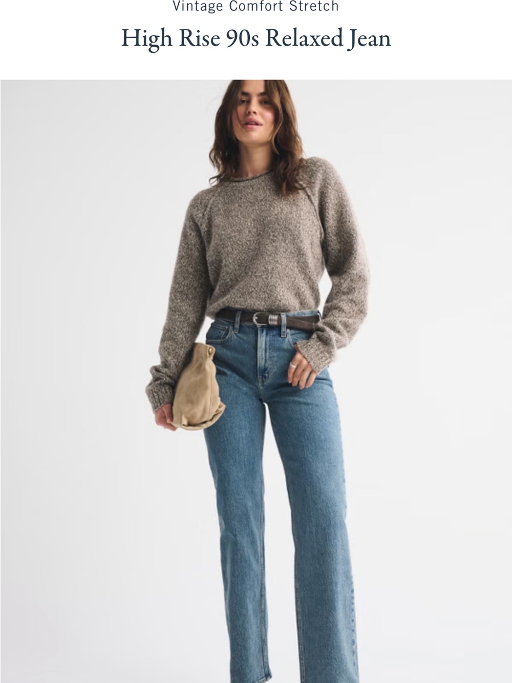 Abercrombie & Fitch High Rise 90s Relaxed Jean - Blue